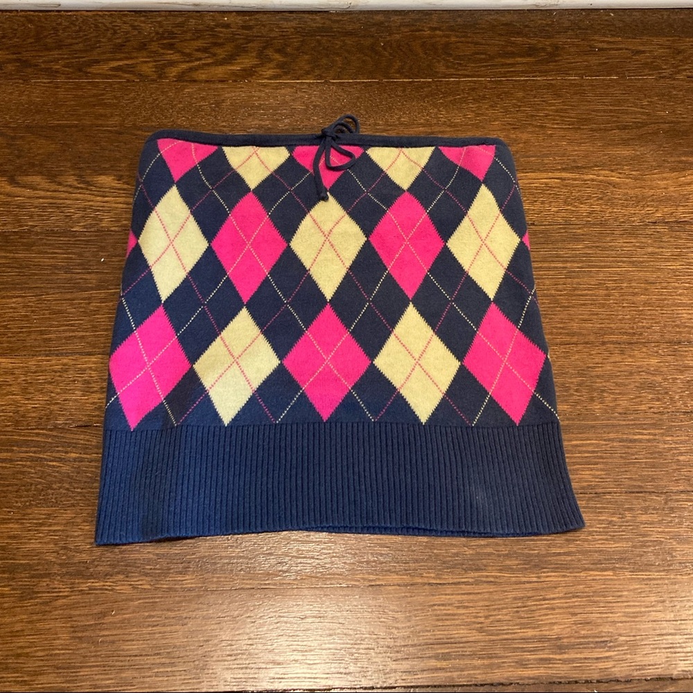 Argyle Plaid Tube Top
